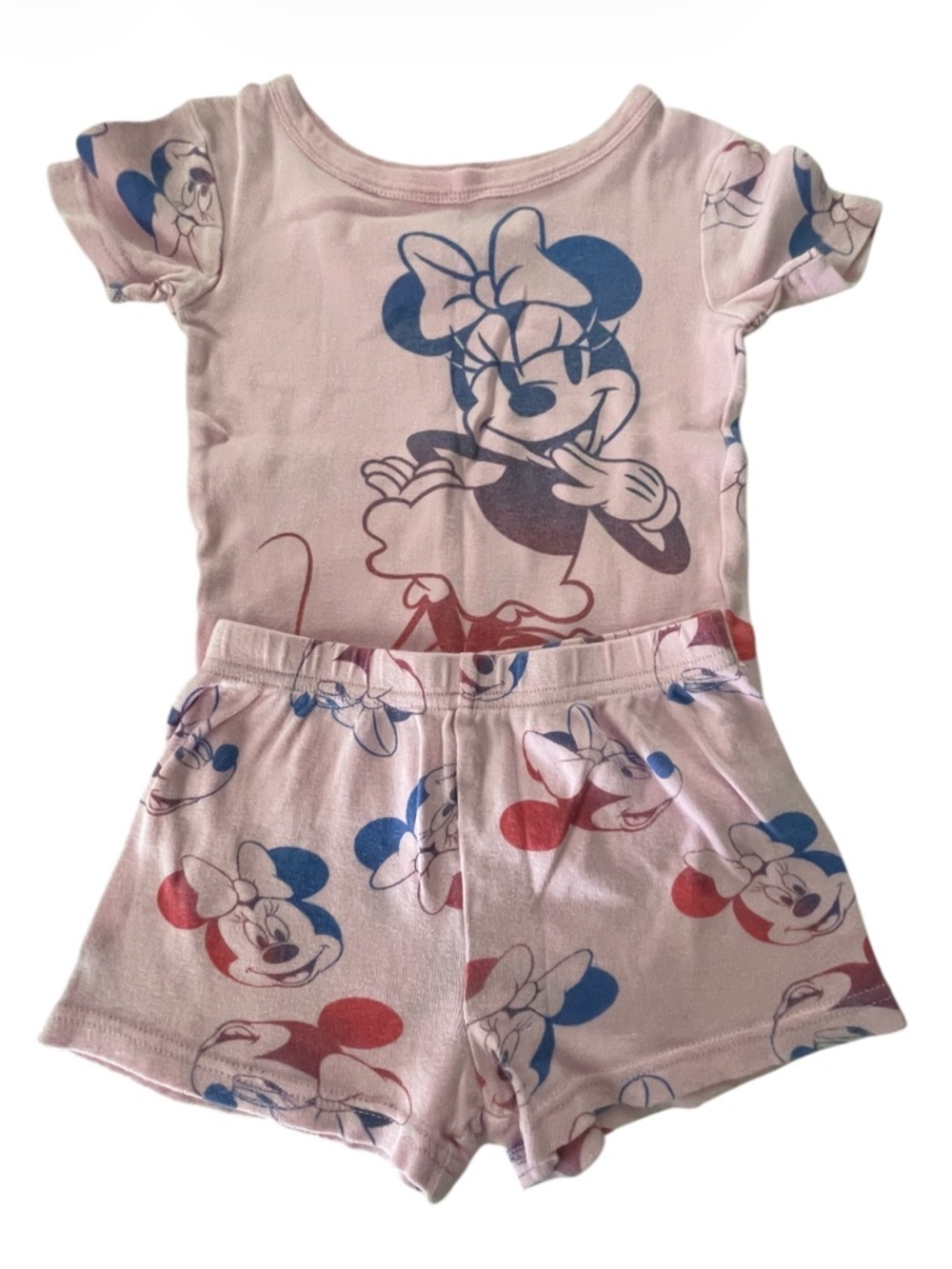 Disney Pink Minnie Mouse Short Pajama Set